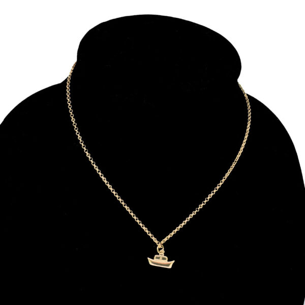 Sailor's Dream - Gold Necklace with Ship Pendant