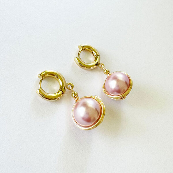 Blush Pearl Earrings - Pink Pearl Stud Earrings